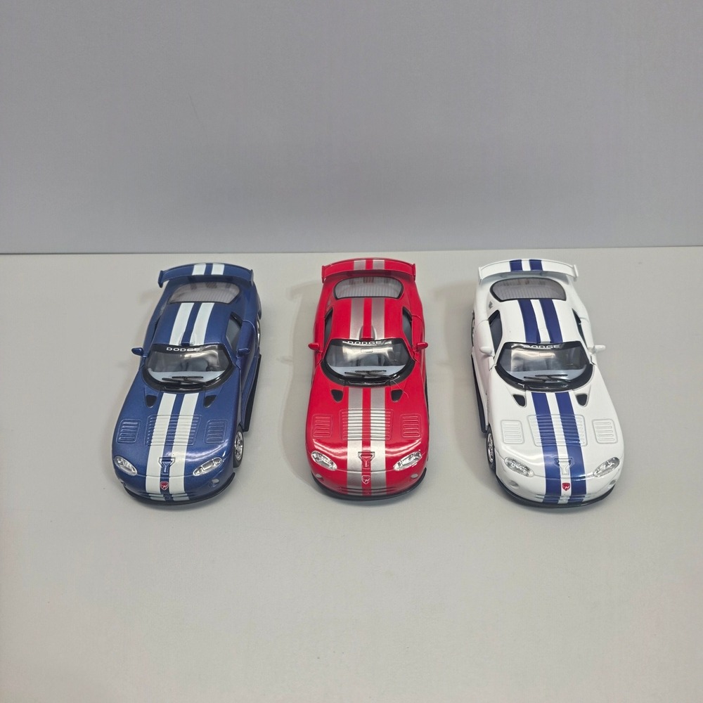 Kinsmart Dodge Viper GTS-R 1/36 Scale Diecast‎ Model Cars Set of 3 KT 5039